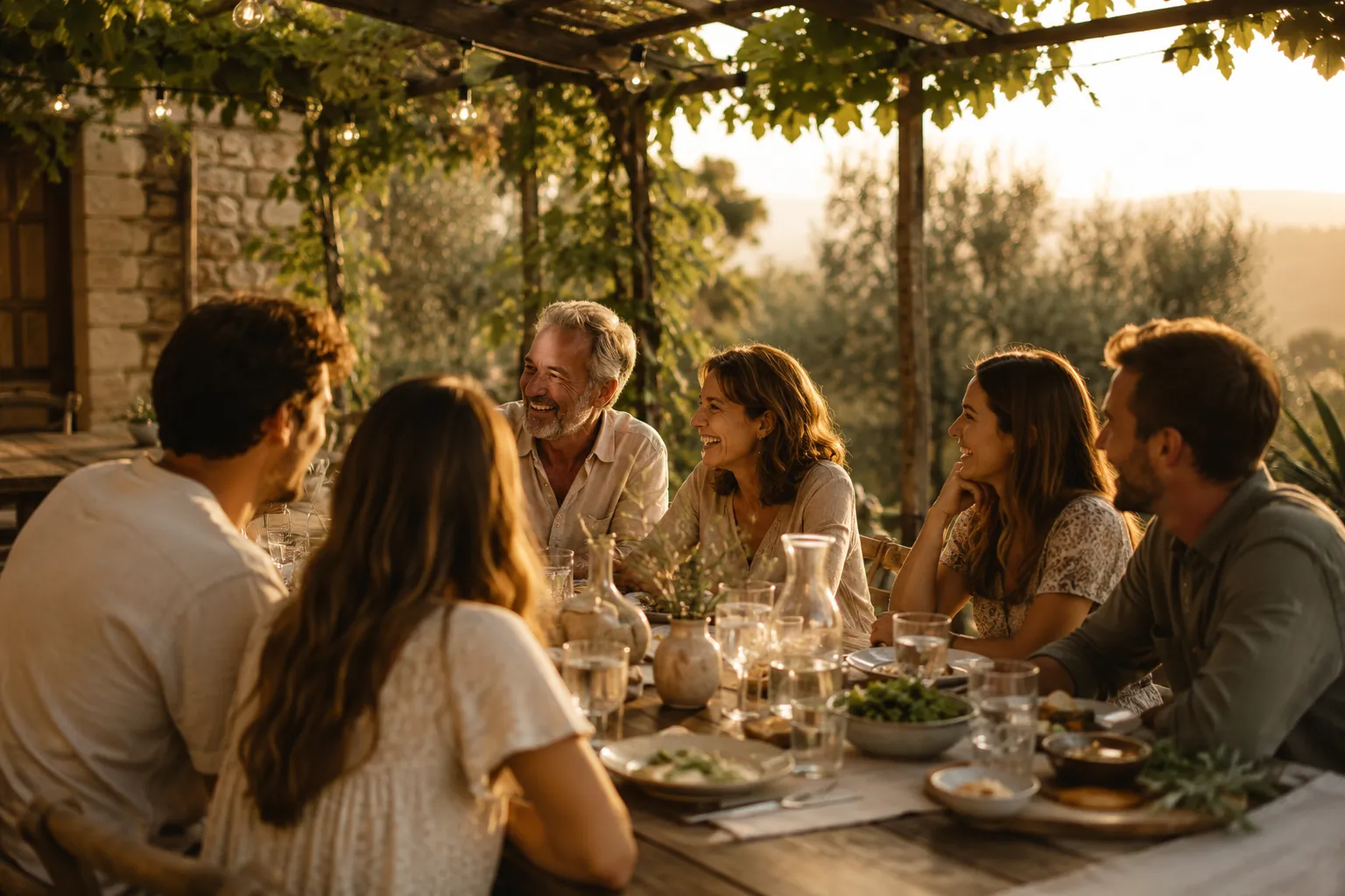 Coppia cristiana che condivide una cena con amici e mentori, crescendo nella fede e preparandosi a un matrimonio centrato su Cristo grazie al sostegno della comunità.